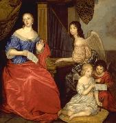 Sir Peter Lely Louise de La Valliere and her children Sweden oil painting artist